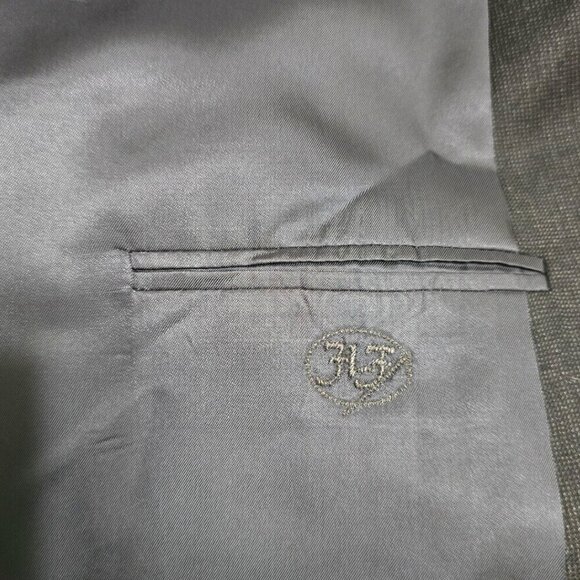 Hickey Freeman Vintage Gray Canterbury Italian Wool Blazer Sz 50L - Picture 8 of 11